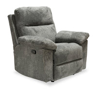 Fauteuil coulissant inclinable Oliver de 40 po fabriqué au Canada en tissu de chenille - gris étain Addison