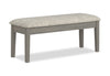 Banc de salle à manger Cove de 46 po (L) avec siège coussiné en tissu et rangement à dessus relevable - gris