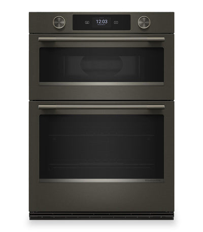 KitchenAid 30" Smart Electric Combo Wall Oven - Black Ore - KOEC730SBE | Four mural combiné intelligent électrique KitchenAid de 30 po - minerai noir - KOEC730SBE