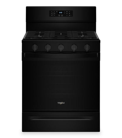 Whirlpool 5 Cu. Ft. Gas Range with Air Fry and Self-Clean - Black - WFGS5030RB | Cuisinière à gaz Whirlpool de 5 pi³ avec friture à air et autonettoyage - noire - WFGS5030RB | WFGS50RB