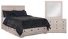 Ensemble de chambre à coucher Yorkdale 5 pièces avec lit de rangement à 6 tiroirs, commode et miroir, blanc - format grand lit