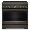 Cuisinière à induction KitchenAid de 5,1 pi3 et de 36 po avec friture à air sans préchauffage - minerai noir - KFIS936SBE