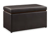 Pouf de rangement Edmonton de 32 po en similicuir - espresso