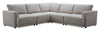 Sofa sectionnel modulaire Voyage 5 pièces en tissu avec coussins de dossier amovibles - taupe