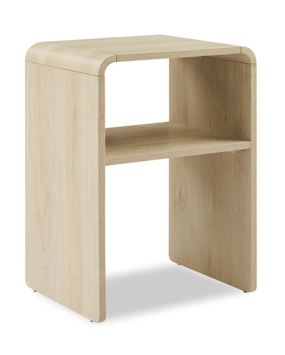 Odin Bedside Nightstand with Storage Shelf, 18"W x 25.75"H - Natural | Table de nuit Odin de 18 po (l) x 25,75 po (H) avec tablette de rangement - naturelle