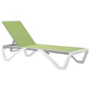Chaise Longue Exterieure Outsunny, Chaise De Bronzage En Aluminium Pour Patio, Verte
