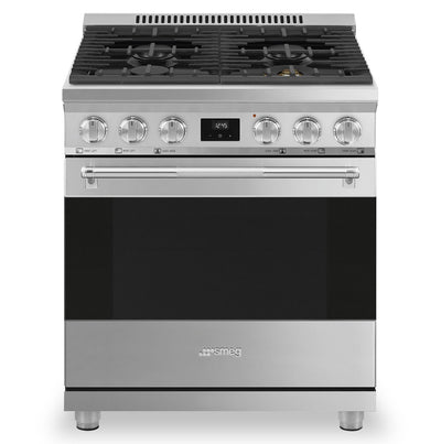 Smeg 4.6 Cu. Ft. Professional Gas Range - SPR30UGGX|Cuisinière professionnelle à gaz Smeg de 4,6 pi3 - SPR30UGGX