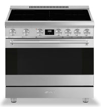 Cuisinière professionnelle à induction Smeg de 4,6 pi3 - SPR36UIMX