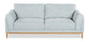 Sofa Valley de 83,5 po en tissu avec base et pattes en hévéa - gris
