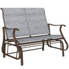 Outsunny Banc Coulissant D'exterieur Pour 2 Pers, Causeuse De Patio, Gris