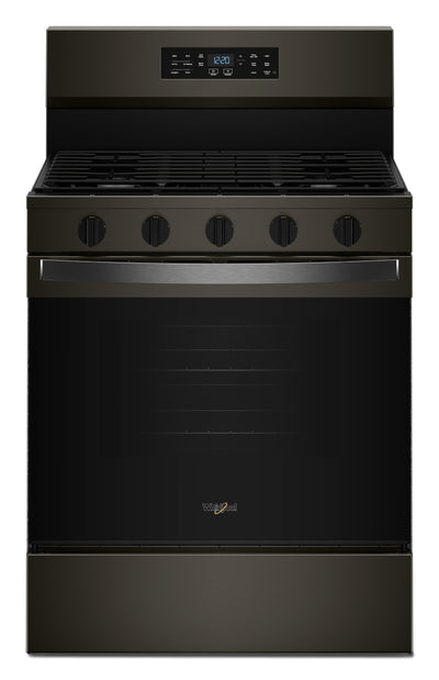 Whirlpool 5.0 Cu. Ft. Gas Range with Air Cooking – Black on Stainless - WFGS5730SV | Cuisinière à gaz Whirlpool de 5,0 pi3 avec cuisson à air – noir sur acier inoxydable - WFGS5730SV