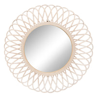 Miroir en osier brun de 35 po