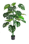 Monstera artificiel de 59 po pour l’intérieur et l’extérieur en pot noir