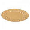 Assiette de présentation de 13 po dorée ornée de houx - ensemble de 6