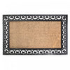 Tapis de plancher naturel 30 x 48 en caoutchouc et tapis-brosse en fibre de noix de coco