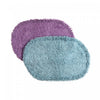 Tapis de salle de bain ovale en chenille à poil long 18 x 30 - ensemble de 2