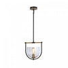 Luminaire suspendu Cheshire noir et laiton à 1 ampoule