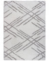 Carpette Ker blanche à rayures 3 x 5
