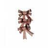 3 boucles brillantes bronze - ensemble de 6 articles d’emballage-cadeau