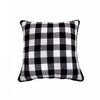 Coussin rembourré de coton 18 po x 18 po à point à carreaux blanc - ensemble de 2 coussins