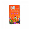 Jeu de 50 petites lumières pour l’intérieur et l’extérieur avec ampoules multicolores - ensemble de 2 jeux de lumières de Noël