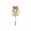 Ornement en métal doré en forme de cloche orné d’un renne - ensemble de 6 ornements de Noël