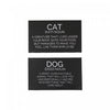 Panneau mural sur toile « Dog Noun » et « Cat Noun » 10 x 6 - ensemble de 2 décorations murales