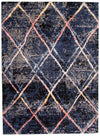 Carpette Makondo Abstract bleu marin - 8 pi 0 pox 10 pi 0 po