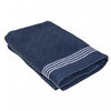 Serviette de bain brodée luxueuse 30 x 60 bleue - ensemble de 2 serviettes