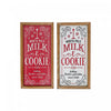 Panneau de fibres à densité moyenne « North Pole Milk & Cookie » - ensemble de 2 décorations murales