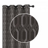 Panneau coupe-lumière Chain Link de 84 po de couleur chocolat en jacquard - ensemble de 2