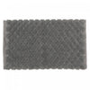 Tapis de salle de bain 20 x 32 gris tissé à la main avec pompon