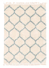 Carpette à poil long Helma Trellis crème 3 pi 11 po x 5 pi 11 po
