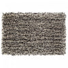 Tapis de salle de bain bain en microfibre brun et beige à poil long 20 x 32