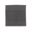 Débarbouillette nattée gris anthracite 12 x 12 - ensemble de 6 serviettes