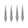 Paquet de 4 glaçons de 5 po en acrylique en forme de diamant - ensemble de 2 ornements de Noël
