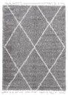 Carpette à poil long Helma Losange gris clair 3 pi 11 po x 5 pi 11 po