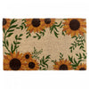 Paillasson en fibre de coco avec bordure ornée de tournesols