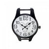 Horloge en forme de montre noire en métal