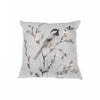 Coussin à DEL 18 x 18 en velours orné d’un oiseau perché sur une branche - ensemble de 2 coussins