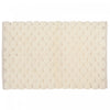 Tapis de salle de bain 20 x 32 de couleur naturelle tissé à la main avec pompon
