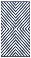 Carpette Dodie bleueivoire 2 pi 8 po x 4 pi 11 po