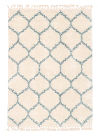 Carpette à poil long Helma Trellis crème 8 pi 0 po x 10 pi 0 po