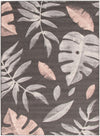 Carpette Palta anthracite-rose - 7 pi 10 pox 10 pi 2 po