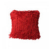 Coussin à fourrure rouge - ensemble de 2 coussins