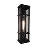 Applique murale Granger Square noire à 1 ampoule pour l'extérieur
