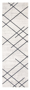 Carpette Damali ivoire et bleue lavable à la machine - 2 pi 6 po x 8 pi 0 po