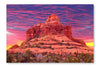 Bell Rock In Sedona, Arizona Usa 28 po x 42 po : Cadre d'art mural et panneau de tissu