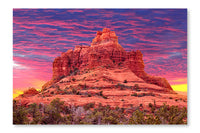 Bell Rock In Sedona, Arizona Usa 28 po x 42 po : Cadre d'art mural et panneau de tissu