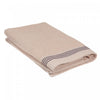 Serviette de bain brodée luxueuse 27 x 50 taupe - ensemble de 2 serviettes